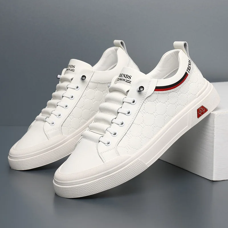 

Кроссовки мужские из натуральной кожи, Повседневная модная обувь на плоской подошве, для скейта, коровья кожа, молодежная уличная мода