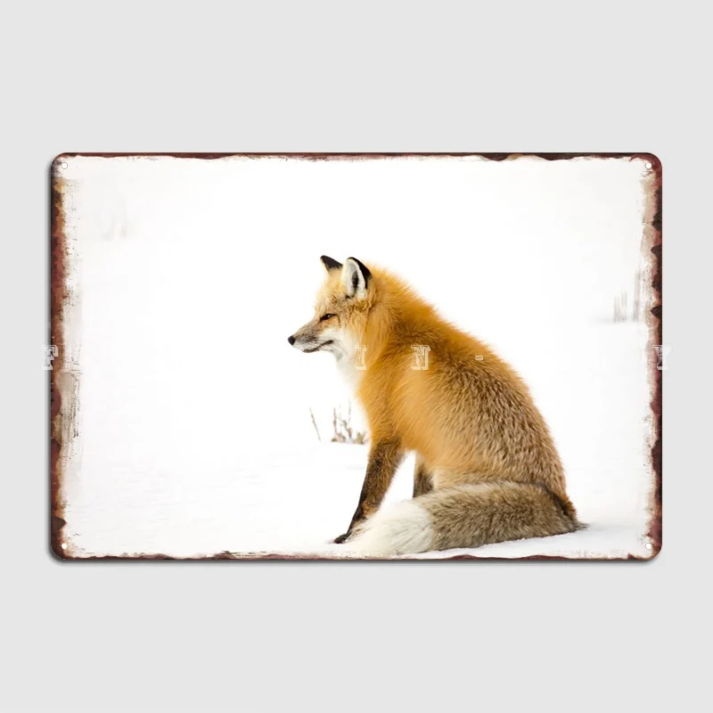 

Red Fox Metal Plaque Poster Plaques Wall Mural Living Room Printing Tin Sign Poster