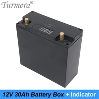 turmera 12v 30a battery box storage box with voltage display can build 48pieces 18650 battery for uninterrupted power supply use