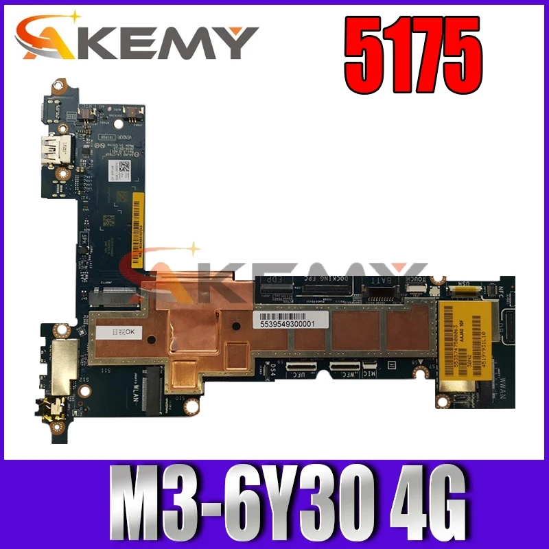 

original AAJA0 La-c791p Motherboard for Dell Latitude 5175 with M3-6Y30 4G 100% TESED OK