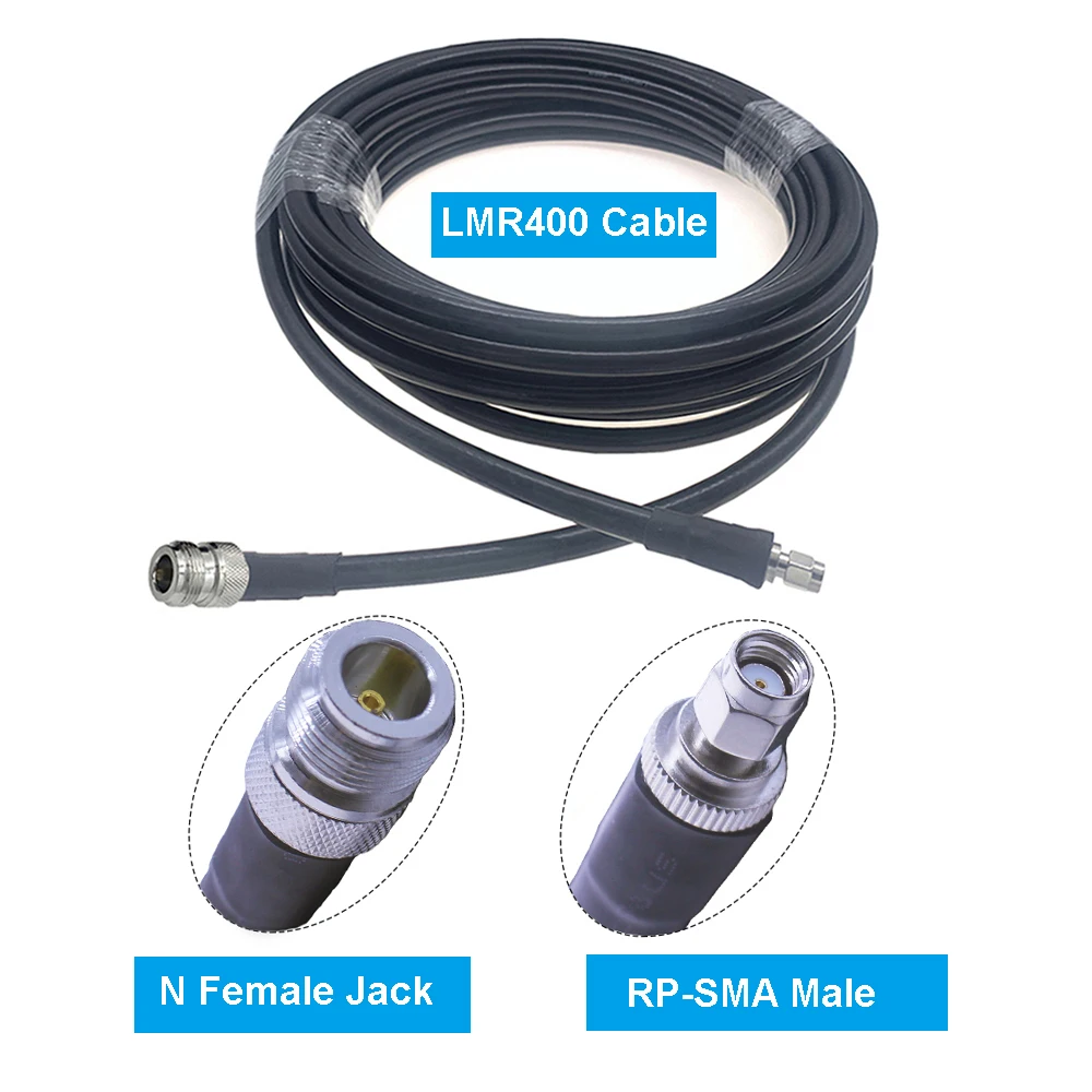 Кабель LMR400 с разъемом SMA в N штекер/гнездо-гнездо SMA/штекер/гнездо для усилителя