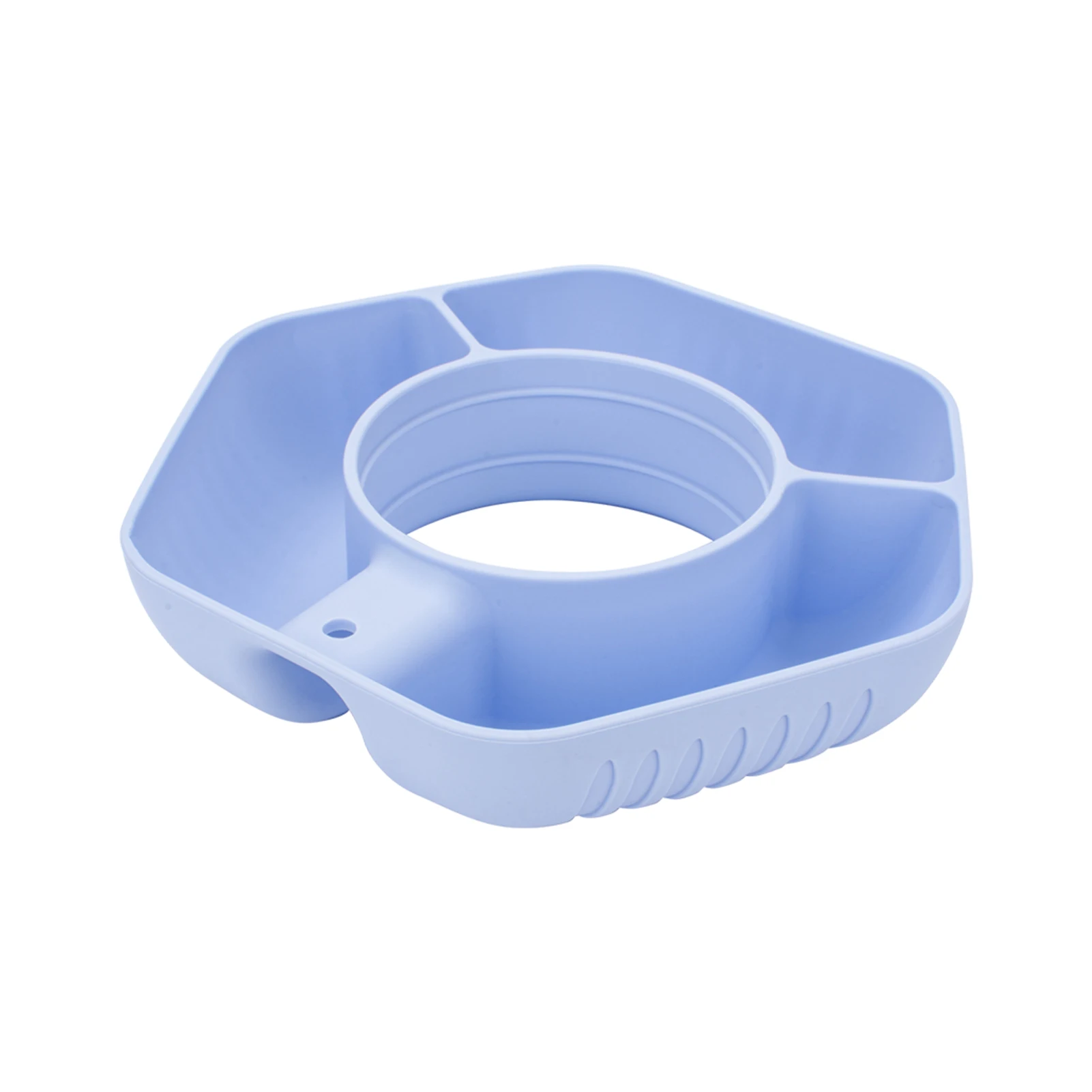 

Kitchen Candy Snack Bowl Soft Silicone Dry Fruit Stable 3 Compartments Travel Solid Easy Install Reusable Nuts Car Interior