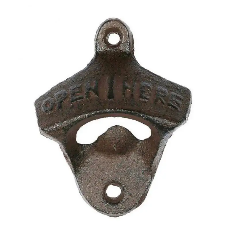 

Cast Iron Bar Pub Decor Beer Soda Cap Bottle Bottle Opener Wall Mount Antique-style Cast Iron Opener Kitchen Accessories