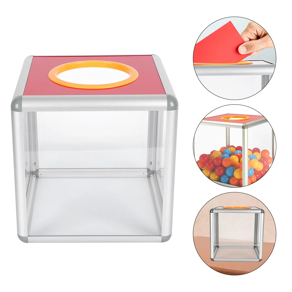 

Box Lottery Case Raffle Transparent Comment Suggestion Voting Metal Lucky Donationgame Ticket Mailbusiness Drawing Clear Cubic