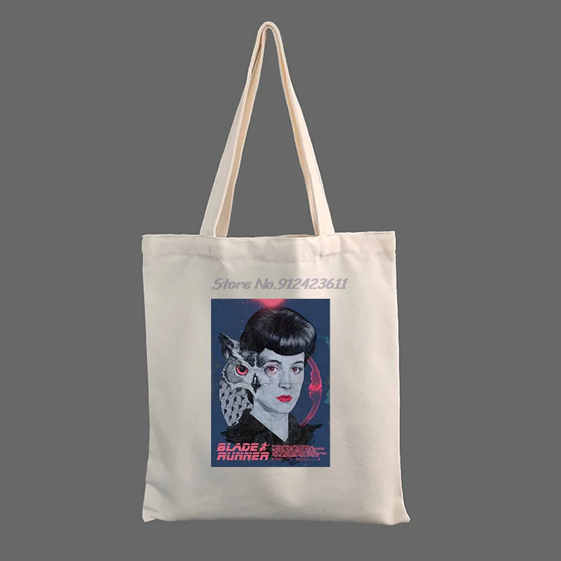 

Blade Runner Rachel Rick Dechard Androids Electric Sheep Tyrell Women Canvas Shopping Bag Female Canvas Cloth Shoulder Bag