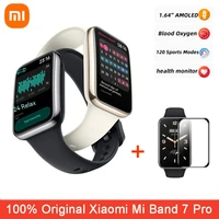 global version new xiaomi mi band 7 pro with gps smart bracelet screen blood oxygen fitness traker waterproof free shipping best