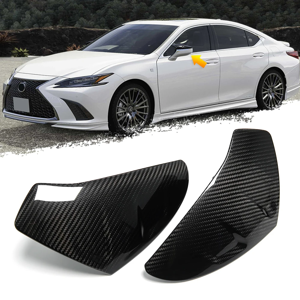 

Real Carbon Fiber Side Wing Rearview Mirror Cap Cover Trim For LEXUS LC IS LS UX ES RC F LC500 IS300 IS350 ES300 UX200 2019-2021