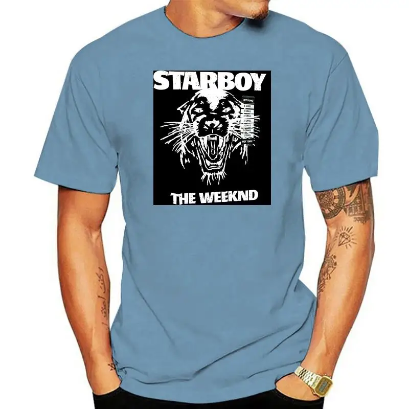 

Официальная Мужская футболка WEEKND Starboy XO, размер XS, цвет черный, NWT, модный стиль