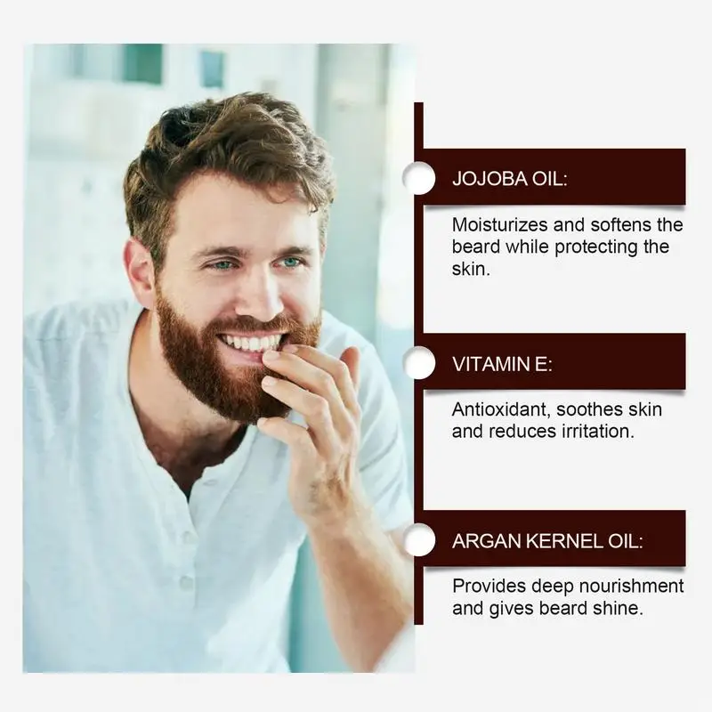 Мужской уход за бородой воск для ухода волосами лицом бальзам волос увлажняющий