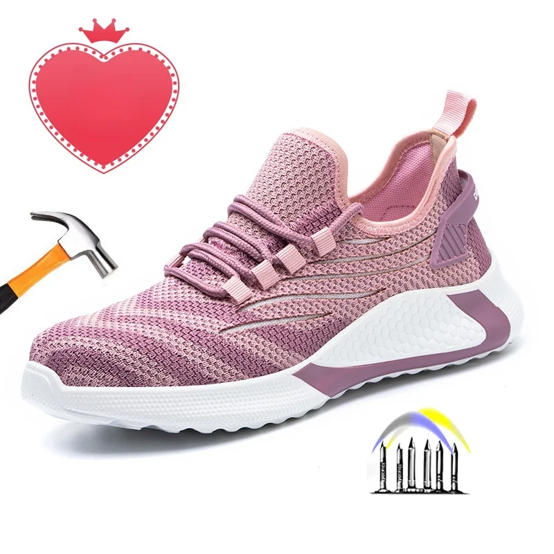 

Work Sneakers Steel Toe Shoes Men Safety Shoes Puncture-Proof Work Shoes Boots Fashion Indestructible Footwear Security