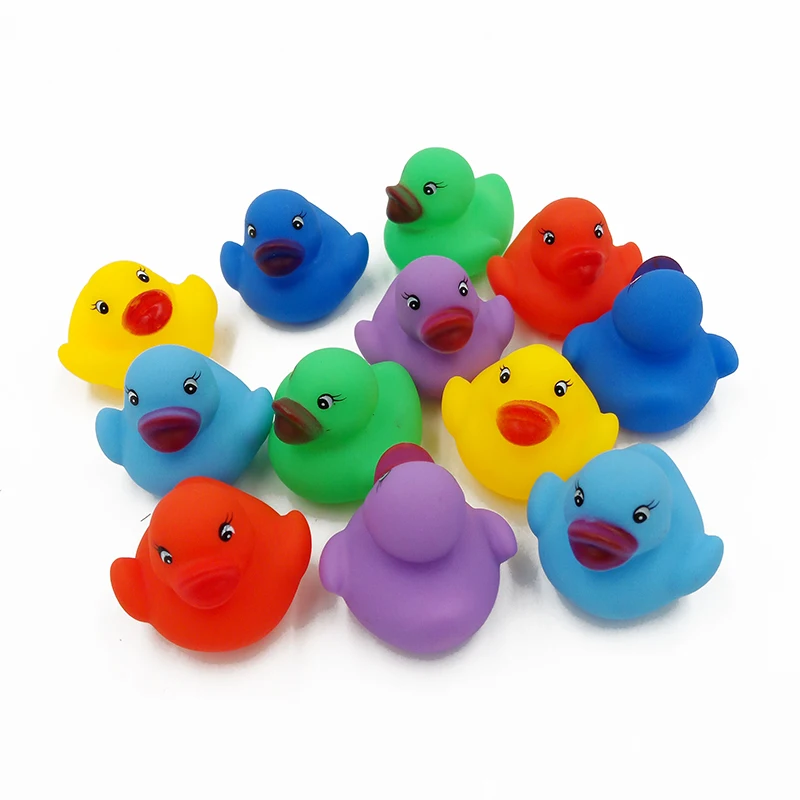 12 шт./лот детские игрушки для ванной резиновая утка красочные утки детей летние
