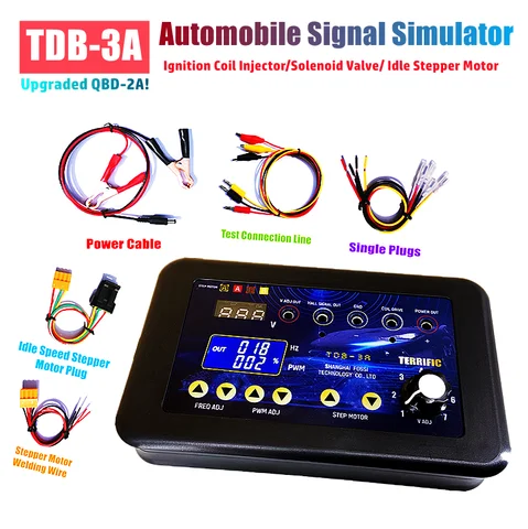 TDB-3A детектор соленоидного клапана катушки зажигания автомобиля, тестер неисправности шагового двигателя, симулятор сигнала, обновление QDB-2A