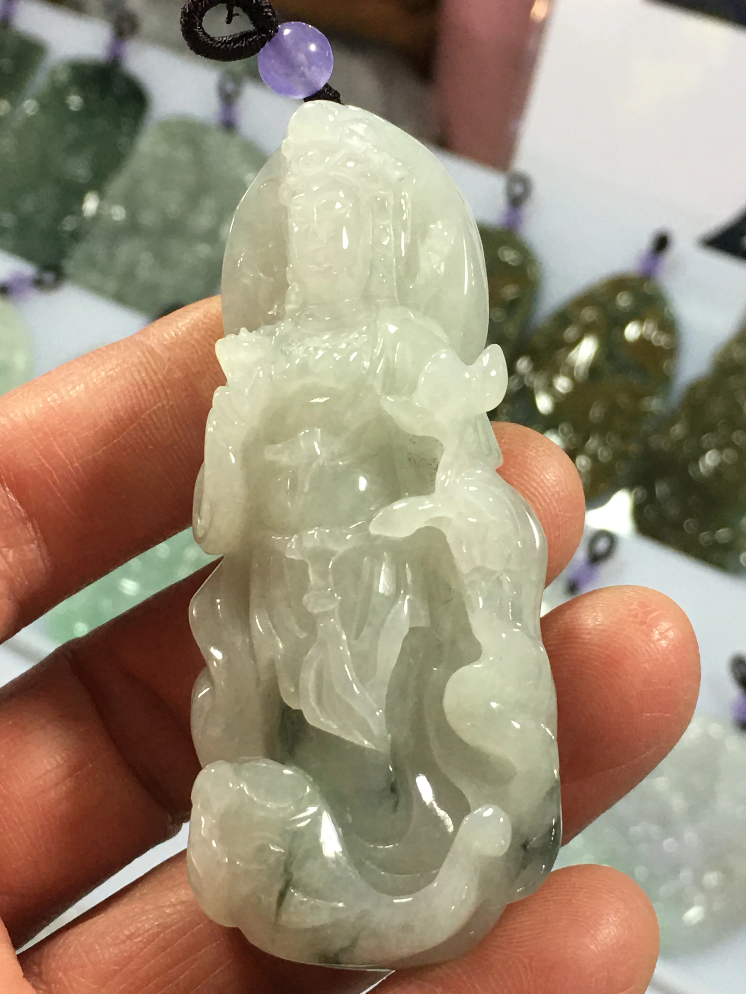 

Natural Myanmar jade guan yin green jade pendant jade necklace pendants jewelry jade necklaces for men high quality