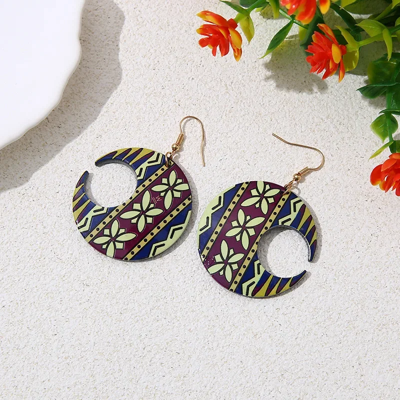 Акриловые серьги в форме сердца Новолуние 2023 модный креативный дизайн