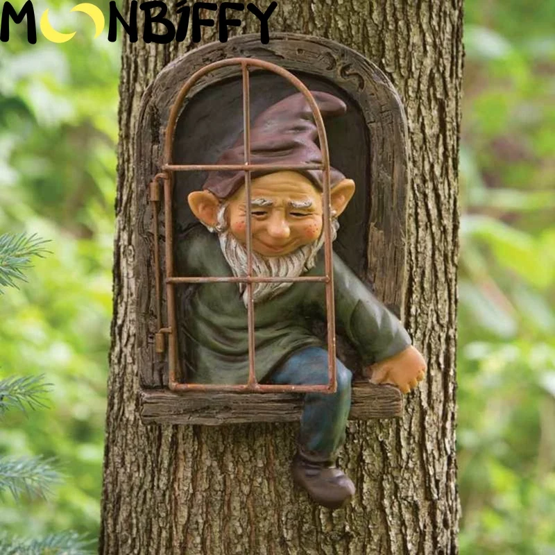 

Садовое дерево, подвесное карликовое креативное украшение для двора, кафе, ресторана, книжного магазина, гном, декоративное украшение, мини...