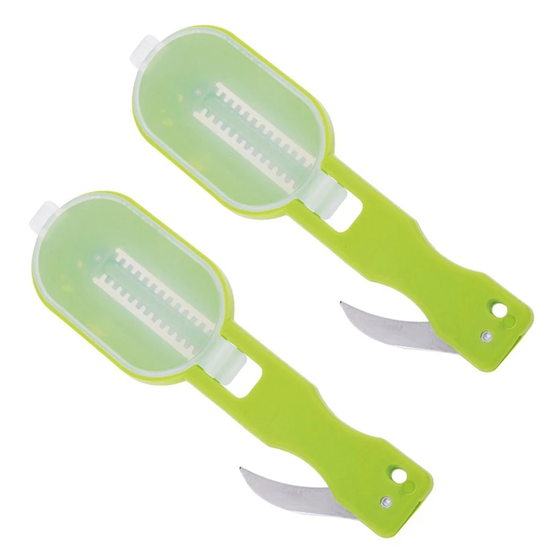 

2X Fish Scaler Practical Kitchen Tool Scraping Fish Scales