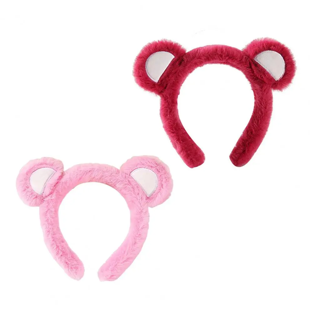 Повязка на голову с медвежьими ушками Хэллоуин Рождество косплей пушистая