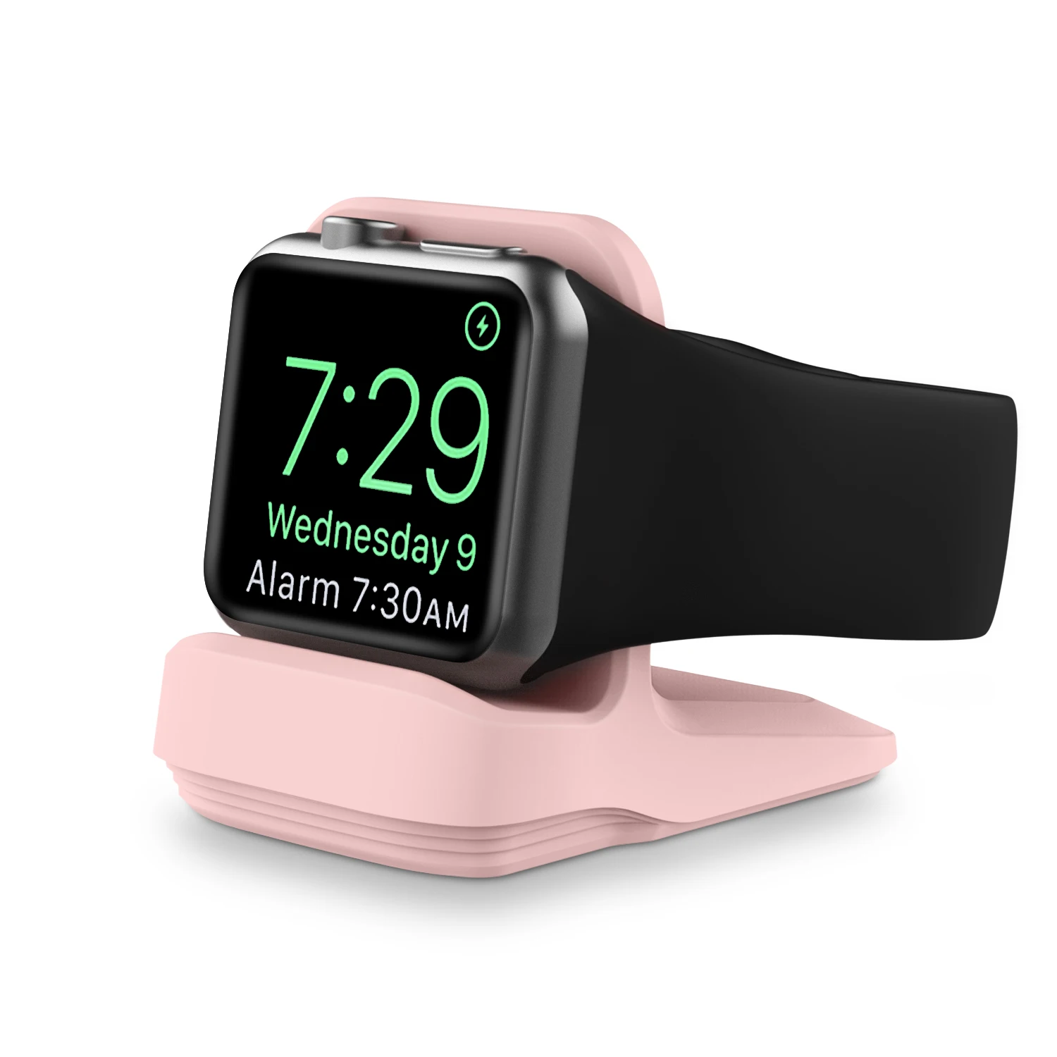 Silicone charging stand for Apple watch Compatible with series UItra 8 7 6 5 4 SE 45mm 41mm 44mm 42mm 40mm 38mm Watch stand base