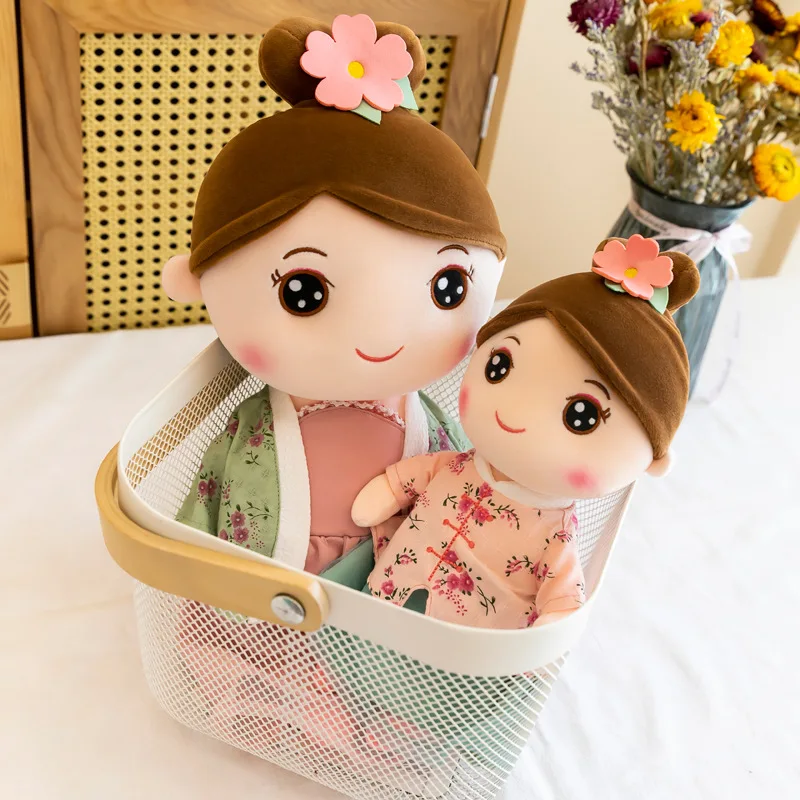 

Милая кукла-костюм ханьфу/Китайская фотоюбка с цветочным рисунком/подарок для маленькой девочки/Рождественский подарок