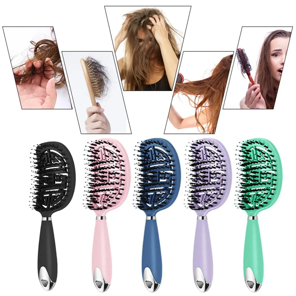 

Detangling Hair Brush Nylon Scalp Massage Hair Comb Women Wet Cur Hair Brush Professional Hairdressing Styling Comb