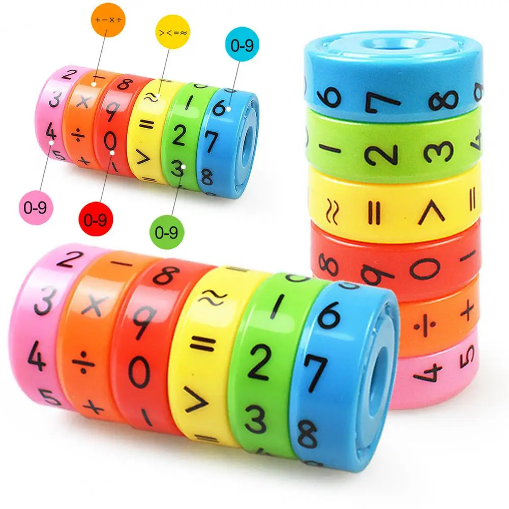 

Number Puzzle Cube Fun Smooth Edge Math Magnetic Block Children Math Magnetic Block Calculate Game Toy