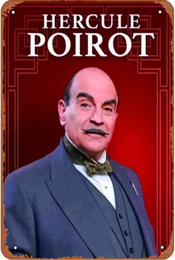 Плакат с Агатой Кристи и Пуаро, постеры фильмов и сериалов, жестяная табличка, винтажный металлический знак для паба, клуба, кафе, бара, домашнего декора, украшение для стен. (art.: 3920d9fec37e4) - 3920d9fec37e4