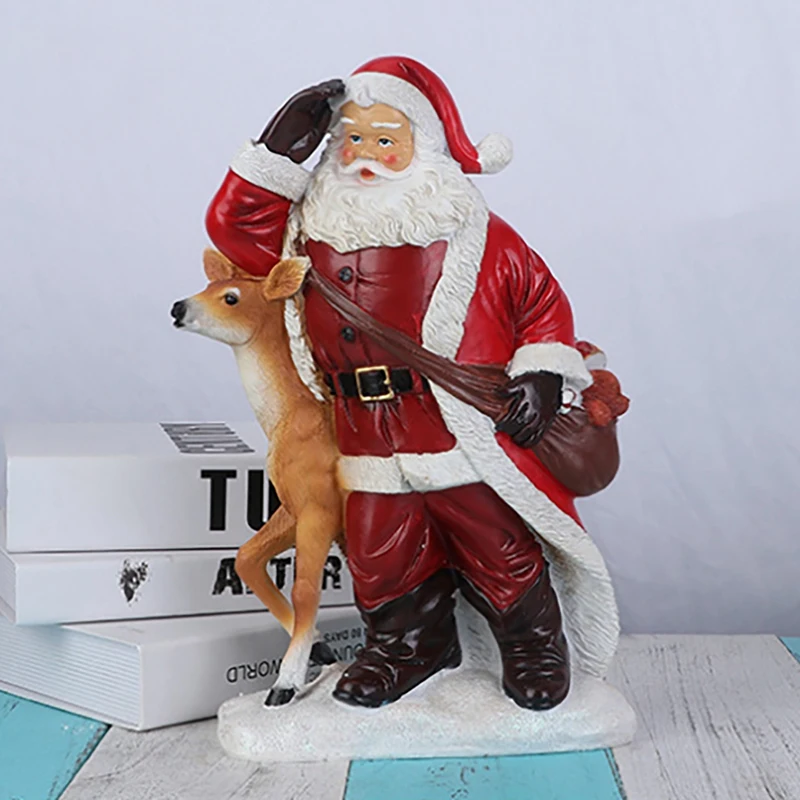 

Santa Christmas Decorations For Home Decor Gifts Sculptures Figurines For Interior Room Christmas Ornaments Craft