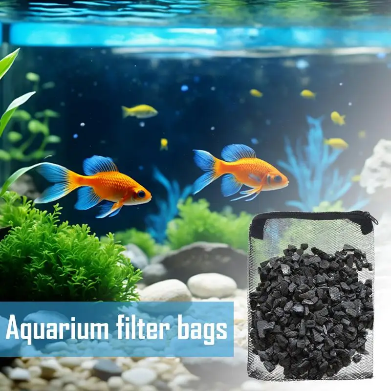 z siatki na suwak Akwarium Nylonowy filtr Drobna siatka wielokrotnego użytku Siatkowe worki filtrujące do akwarium