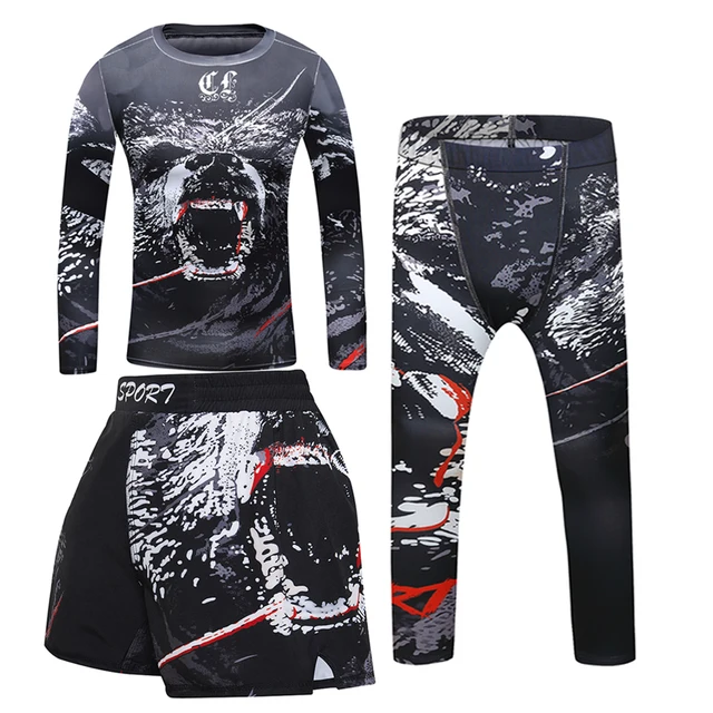 Детская рубашка Boksen Compressie комплект Broek Jongens тренировочный Муай  Тай джиу джитсу Рашгард киндерен ММА Bjj кикбоксинг Спорт Пак - купить по  выгодной цене | AliExpress