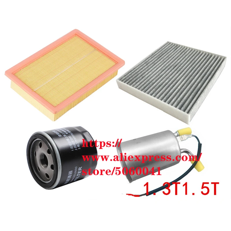 

4pcs/kit Filter Set for 2015-2019 GAC Trumpchi GS4 1.3T 1.5T Air Filter&Oil Filter&Cabin Filter&Fuel Filter