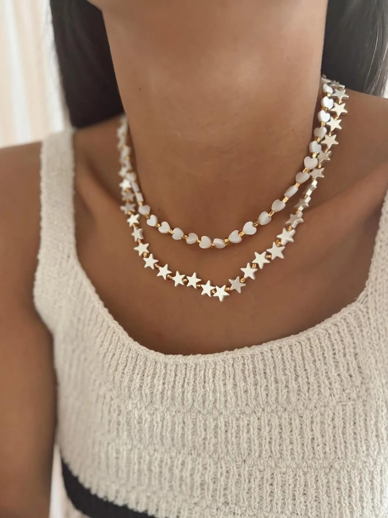 Vlen Boho фестиваль ожерелье регулируемые музыкальные украшения для женщин ракушка