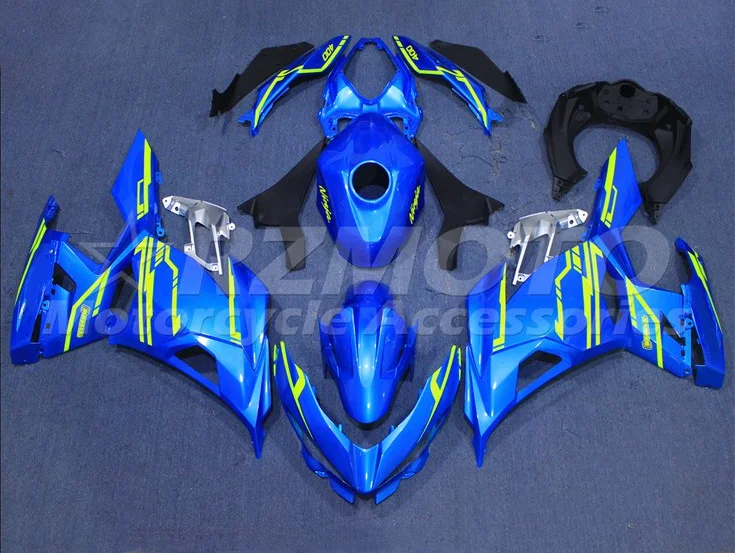 

Новый комплект обтекателей для мотоцикла из АБС-пластика, подходит для Kawasaki Ninja 400 2018 2019 2020 2021 2022 Ninja400, кузов синего и крутого цвета