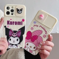 bandai kuromi 3d cartoon phone cases for iphone 13 12 11 pro max xr xs max x 7 8plus 2022 lady girl all inclusive tpu cover