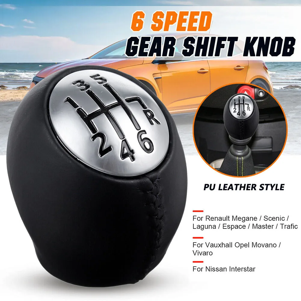 

6 Speed Gear Shift Knob For Renault Megane For Scenic For Laguna For Espace For Master For Movano For Opel For Nissan