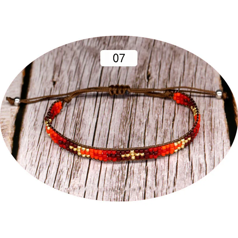 Браслет из рисовых бусин Крест Оригинальность Богемия Ручное вязание