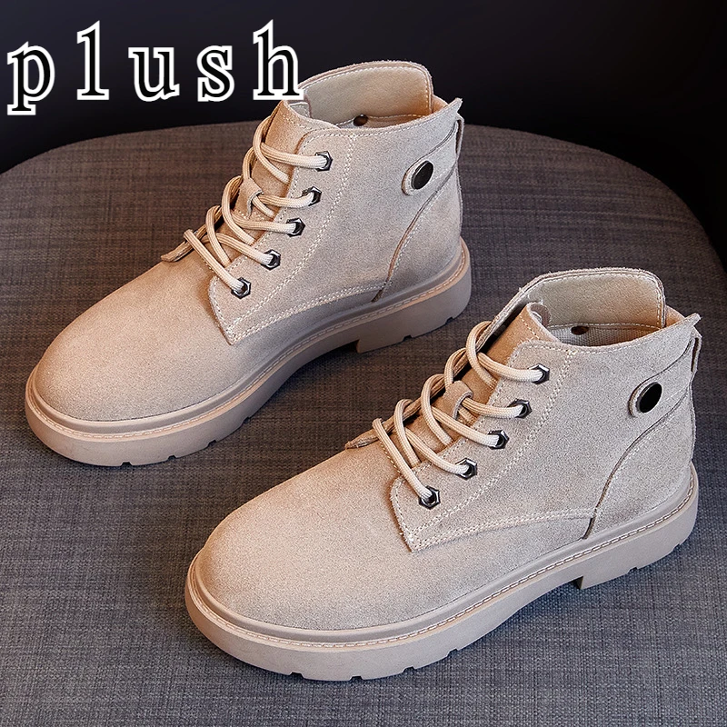 

Женские ботинки в британском стиле, женские ботинки из матовой кожи, новые модные короткие ботинки, женские ботинки на среднем каблуке в европейском и американском стиле