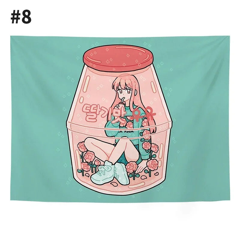 Гобелен настенный подвесной табус девушка ткань живопись фон декор комнаты