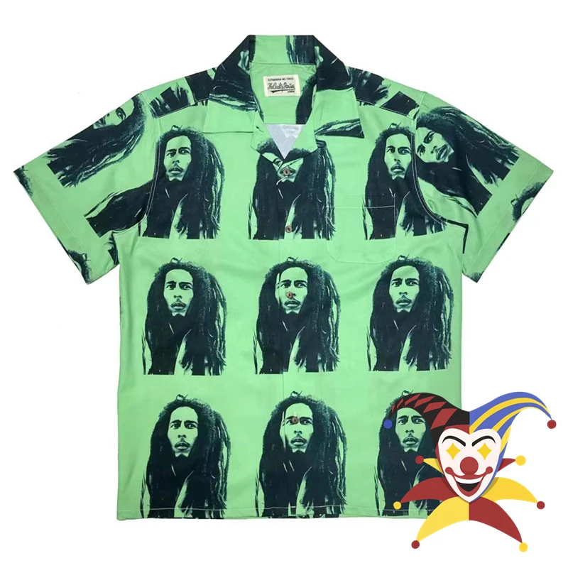 

Гавайская рубашка для мужчин и женщин, розовая зеленая вязаная футболка с рисунком персонажа Марии, Гавайская футболка