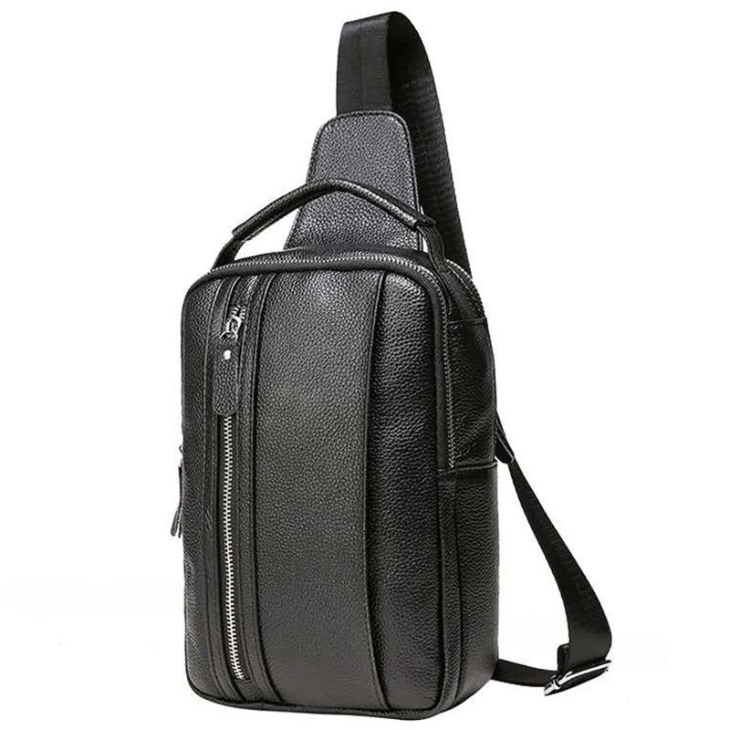 

Мужской нагрудный рюкзак AETOO, простая индивидуальная сумочка из воловьей кожи, на одно плечо, Корейская версия