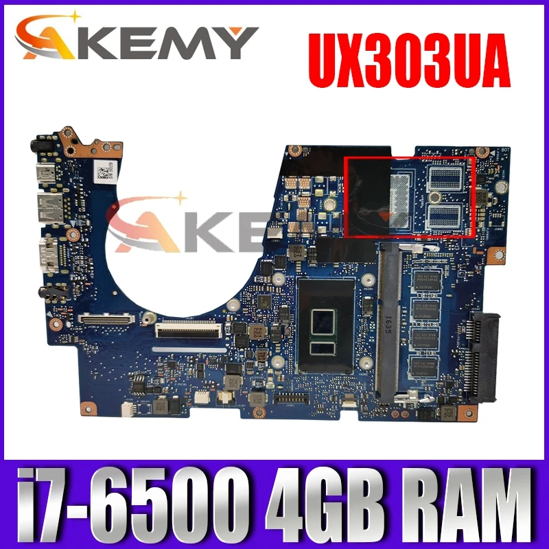

UX303UA With i7-6500 CPU DDR3L 4GB RAM mainboard REV 2.2 For ASUS UX303U UX303UA UX303UB laptop motherboard Tested free shipping