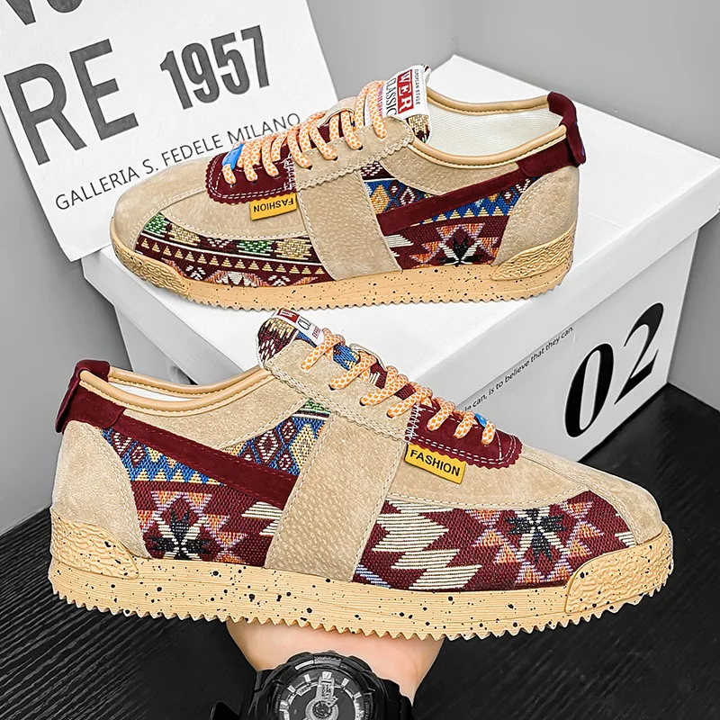 Кроссовки мужские в этническом стиле повседневные Оригинальные дизайнерские