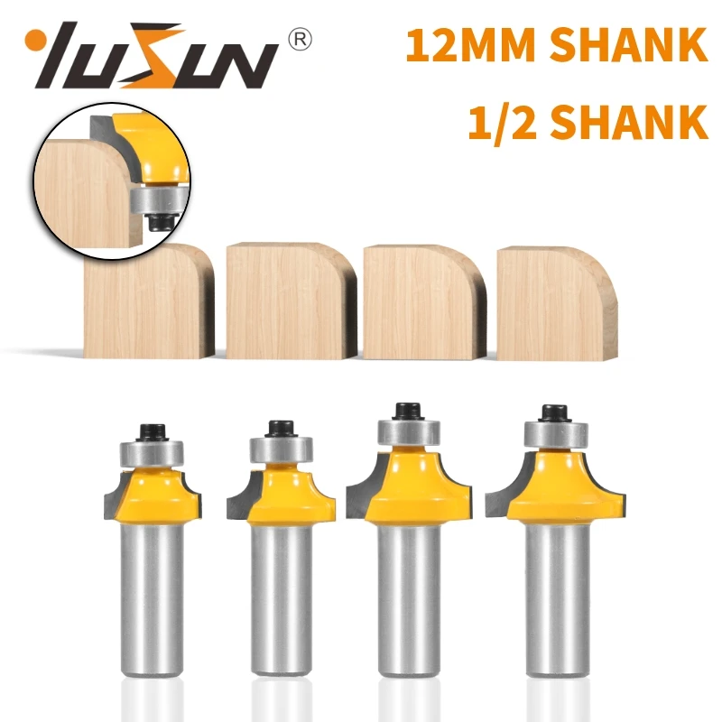 YUSUN 12/12.7MM Shank Corner Round Over Router Bit Woodworking Milling Cutter For Wood Face Mill |