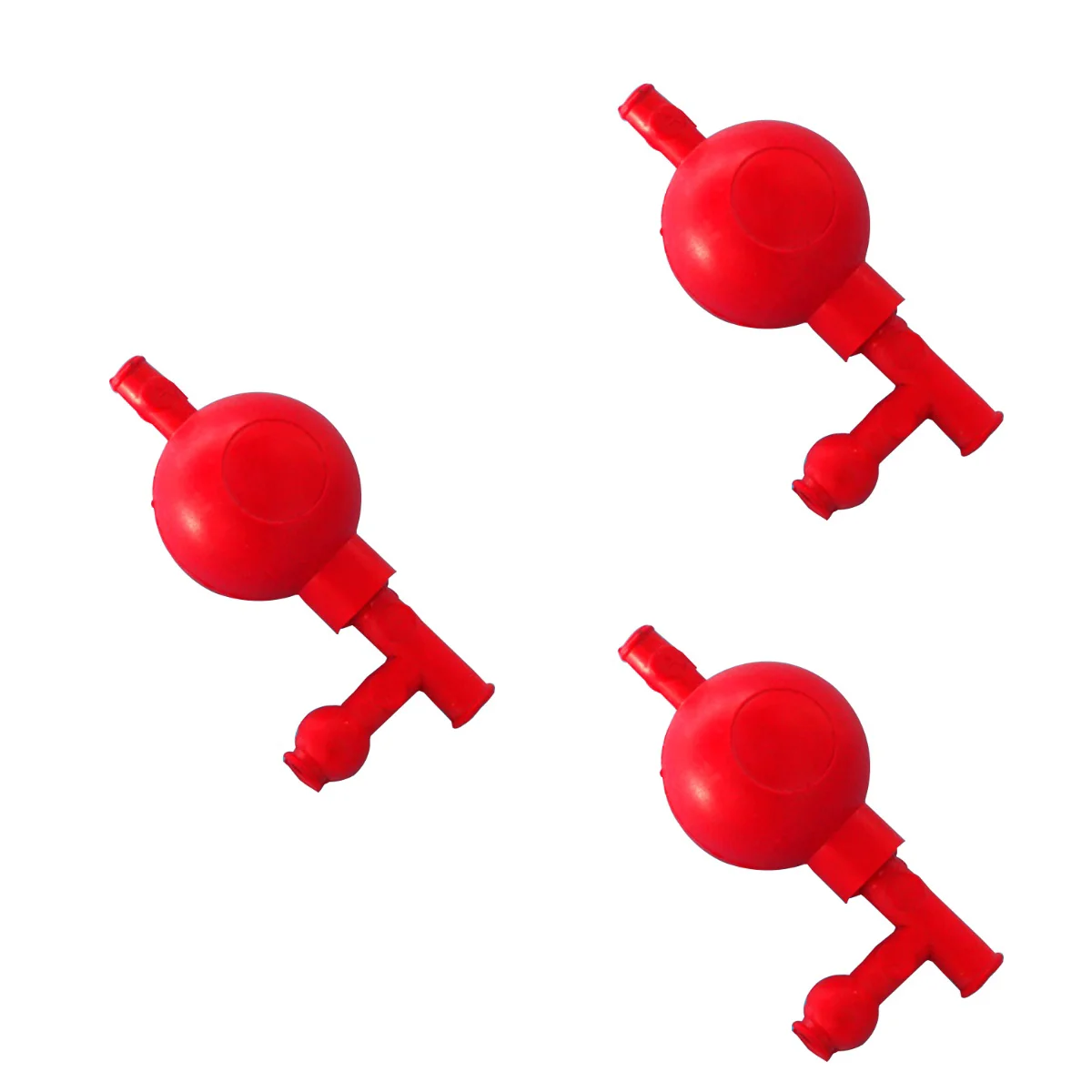 

3pcs Three-way Pipette Filler Quantitative Laboratory Pipette Accessory (Red)
