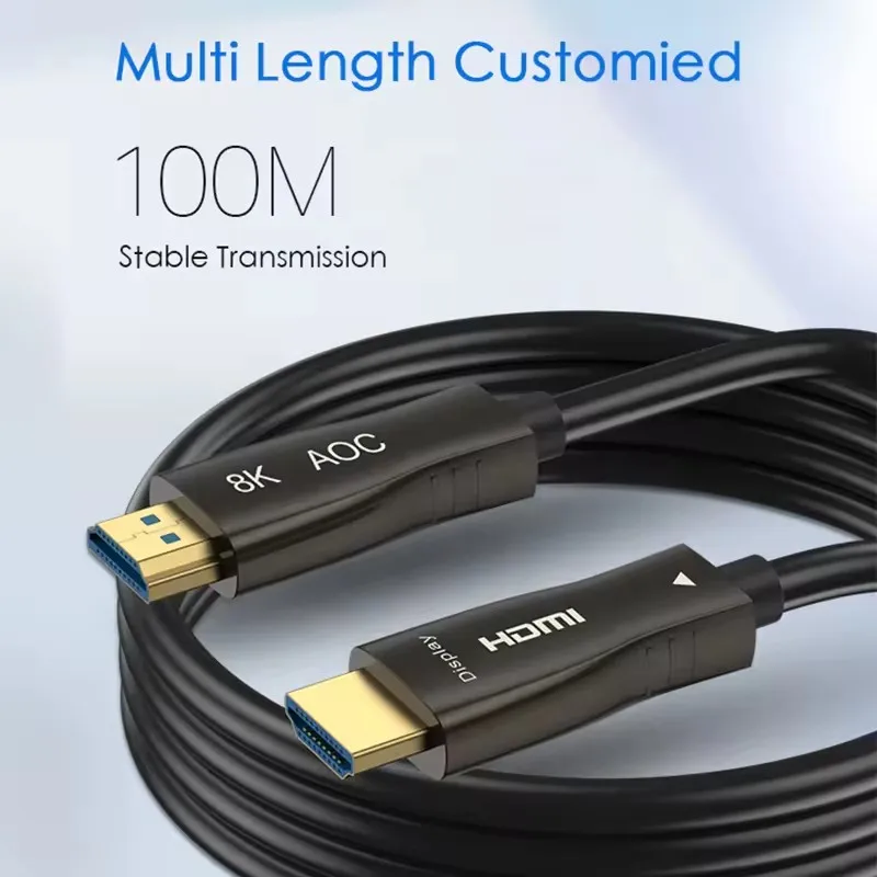 Фото Оптоволоконный кабель 8K HDMI 2.1 AOC 8K HDR Cabo 8K@60Hz 4K@120Hz 48Gbps 10 м 20 м 30 м 50 м для Xbox PS5 Switch Display TV Box Hdmi №4