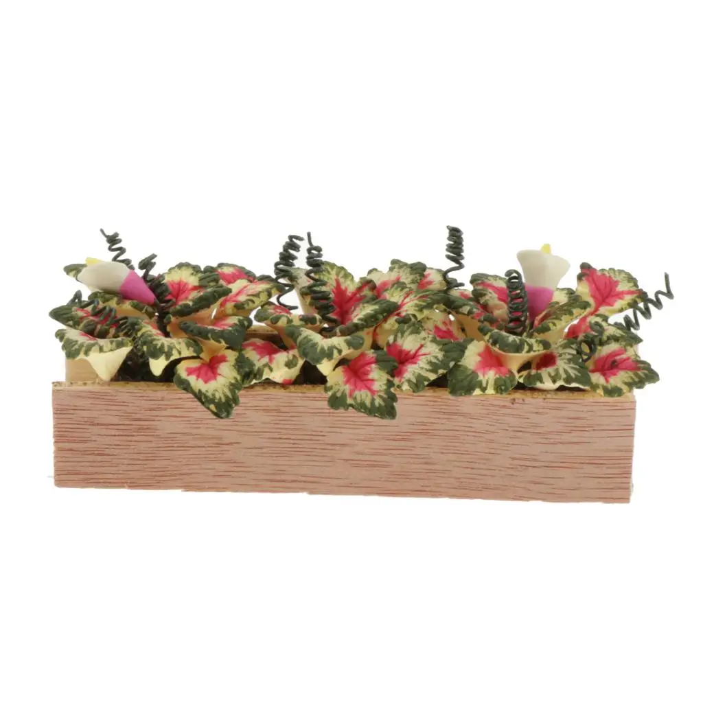 

1:12 Mini Dollhouse Miniature Flower in Pot Fairy Garden Accessory Decoration Miniature Dollhouse Pots Decor