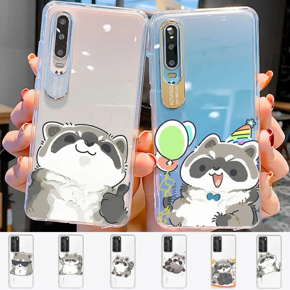 

Cartoon Lovely Raccoon Phone Case for Samsung S10 20 22 23 A10 40 for Xiaomi10 Note10 for Huawei P50 20 Honor60 70
