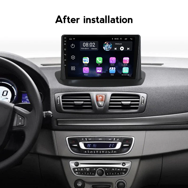 Автомагнитола 9 дюймов Android 11 2 + 32 ГБ стерео аудио для Renault Megane 3 2008-2014 GPS-навигация FM