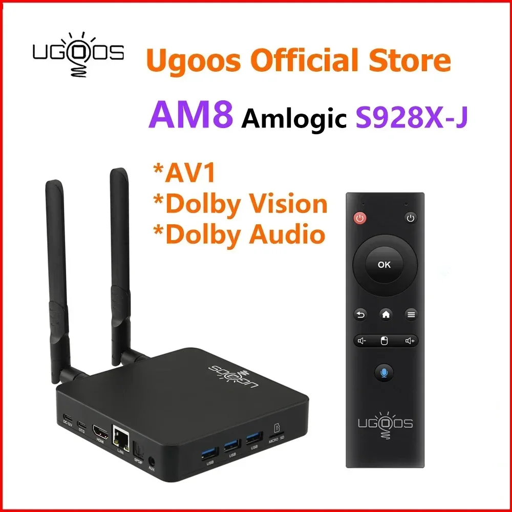 os AM8 4GB 32GB Pro 8GB 64GB Smart TV Box Android 11 Amlogic S928X-J WiFi6 BT5.3 1000M Set Top AV1 Dolby Obsługiwane