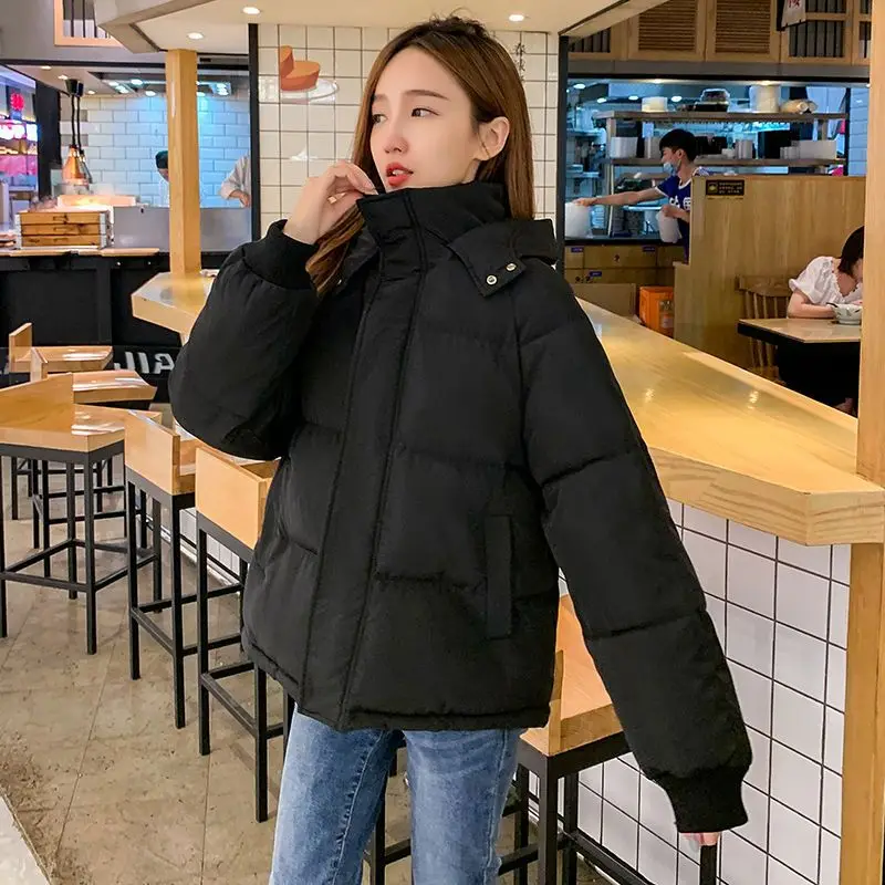 Winter Warm Coast Women Jackets Outwear Thick Down Cotton Parkas for Woman Casual Hooded Fashion 2024 New Winter Jackets S42