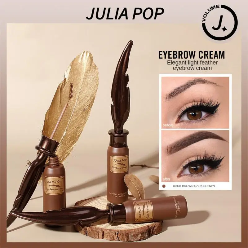 

Водостойкий крем для бровей, коричневый крем с кисточкой, 3 цвета, помада для бровей, натуральный дикий тинт для бровей, крем для бровей, косм...